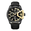 Reloj Police Underlined Hombre Negro y Dorado Multifunción PEWJF0005704