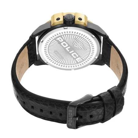 Reloj Police Underlined Hombre Negro y Dorado Multifunción PEWJF0005704
