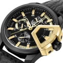 Reloj Police Underlined Hombre Negro y Dorado Multifunción PEWJF0005704