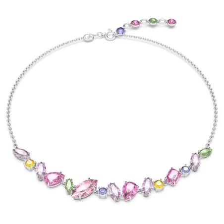 Collar Swarovski Gema Baño Rodio y Cristales Multicolor 5658398
