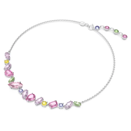 Collar Swarovski Gema Baño Rodio y Cristales Multicolor 5658398