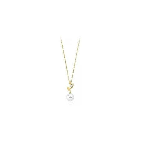 Gargantilla Majorica Selene Mujer Plata Baño Oro y Perla Blanca 10mm 12849.01.1.000.010.1