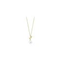 Gargantilla Majorica Selene Mujer Plata Baño Oro y Perla Blanca 10mm 12849.01.1.000.010.1