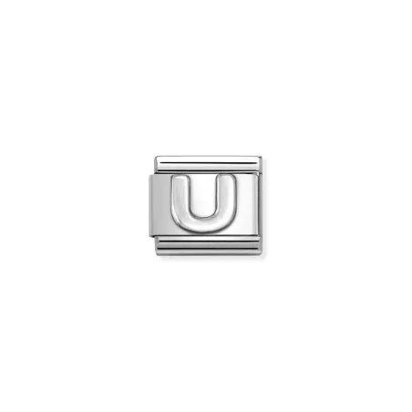 Composable Classic LETRAS oxidadas en acero y plata 925 U