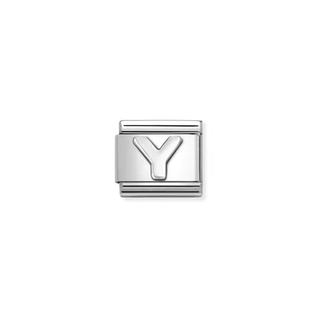 Composable Classic LETRAS oxidadas en acero y plata 925 Y