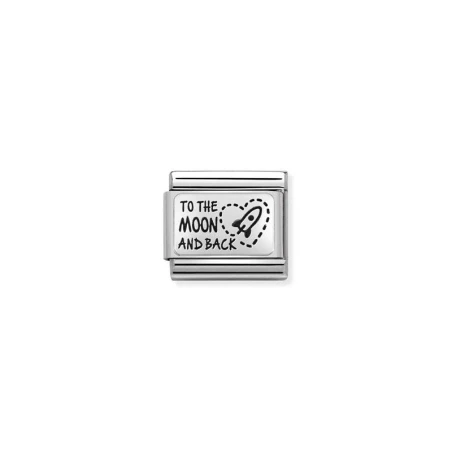 Composable Classic PLACAS (IC) en acero y plata 925 To the moon and back