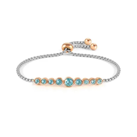 Pulsera Nomination Milleluci Acero y Baño Rosado, Circonitas Azules 028010/006