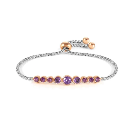 Pulsera Nomination Milleluci Acero y Baño Rosado, Circonitas Violeta 028010/001