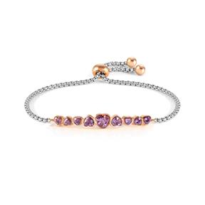 Pulsera Nomination Milleluci Acero y Baño Rosado, Circonitas Violeta 028011/001