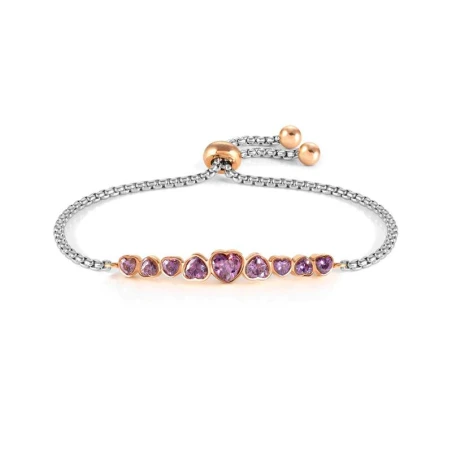 Pulsera Nomination Milleluci Acero y Baño Rosado, Circonitas Violeta 028011/001