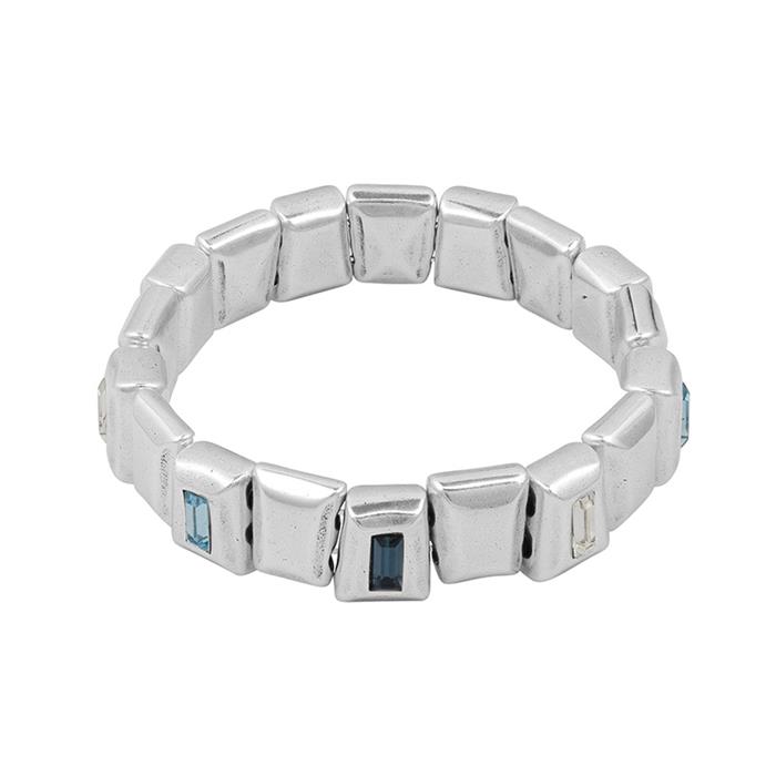 Pulsera Ciclón Divinity Baño Plata y Cristales azules 231108-07-1