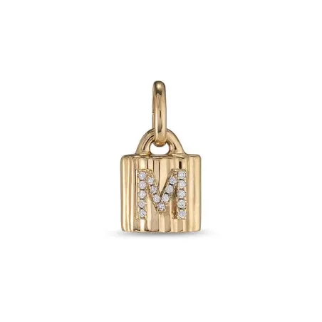 Charm colgante UNOde50 Candado Baño Oro Letra M CHA0229BLNORO0U