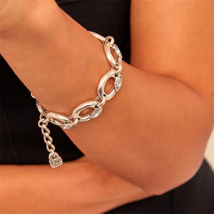 Pulsera UNOde50 Details Eslabones Baño Plata y Cristales Silver Shade PUL2335AZUMTL0M
