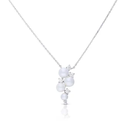 Gargantilla DiamonFire Mujer Plata, Circonitas Blancas y Perlas 6312421111