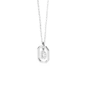 Gargantilla PdPaola Letters Plata Baño Rodio  y Circonitas Letra D CO02-515-U