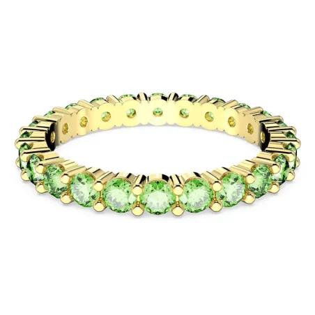 Anillo Swarovski Matrix Baño Oro y Cristales Verdes 5658659