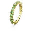 Anillo Swarovski Matrix Baño Oro y Cristales Verdes 5658659