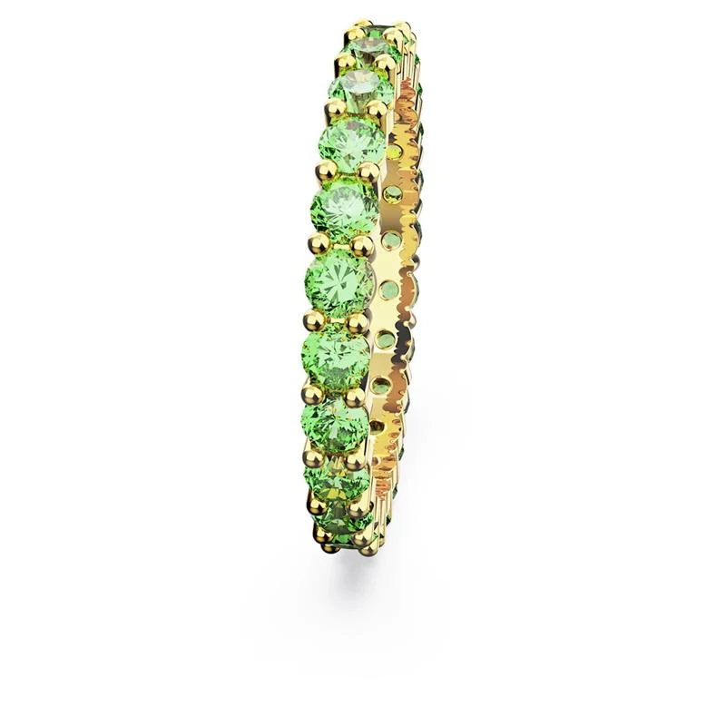 Anillo Swarovski Matrix Baño Oro y Cristales Verdes 5658659