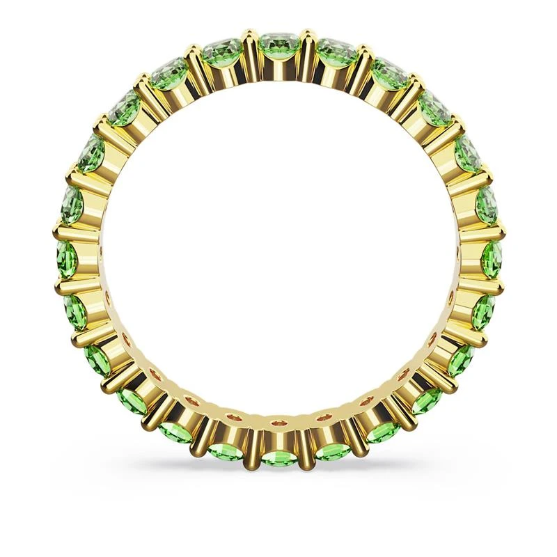 Anillo Swarovski Matrix Baño Oro y Cristales Verdes 5658659