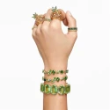 Anillo Swarovski Matrix Baño Oro y Cristales Verdes 5658659