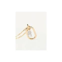 Gargantilla PdPaola Letters Plata Baño Oro  y Circonitas Letra R CO01-529-U