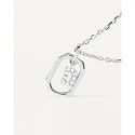 Gargantilla PdPaola Letters Plata Baño Rodio  y Circonitas Letra D CO02-515-U