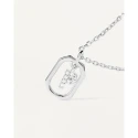 Gargantilla PdPaola Letters Plata Baño Rodio  y Circonitas Letra P CO02-527-U