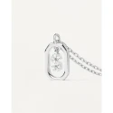 Gargantilla PdPaola Letters Plata Baño Rodio  y Circonitas Letra S CO02-530-U