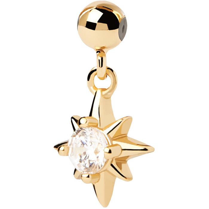 Charm Colgante PdPaola Estrella del Norte Plata Baño Oro y Circonita blanca CH01-087-U