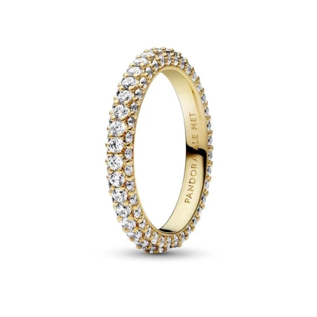 Anillo Pandora Baño Oro Fila Circonitas en Pavé 162627C01