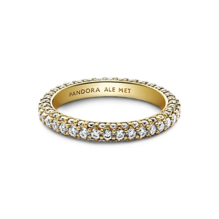 Anillo Pandora Baño Oro Fila Circonitas en Pavé 162627C01