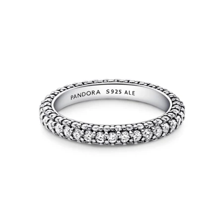 Anillo Pandora Plata Fila Circonitas en Pavé 192627C01