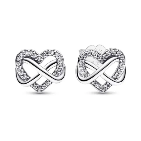 Pendientes Pandora Corazón Infinito Brillante 292667C01