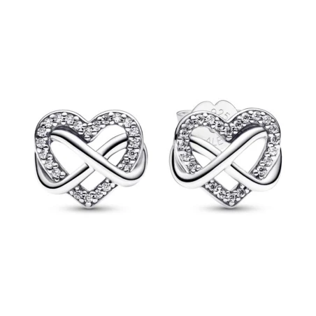 Pendientes Pandora Corazón Infinito Brillante 292667C01