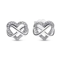 Pendientes Pandora Corazón Infinito Brillante 292667C01