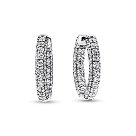 Pendientes Pandora Aro Plata y Fila Circonitas 292624C01
