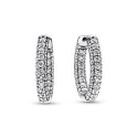 Pendientes Pandora Aro Plata y Fila Circonitas 292624C01