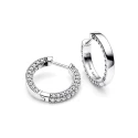 Pendientes Pandora Aro Plata y Fila Circonitas 292624C01