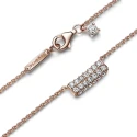 Gargantilla Pandora Oro Rosa Fila Doble Pavé 382621C01-45