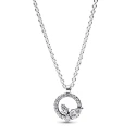 Gargantilla Pandora Plata Círculo & Herbario Brillante 392620C01-45