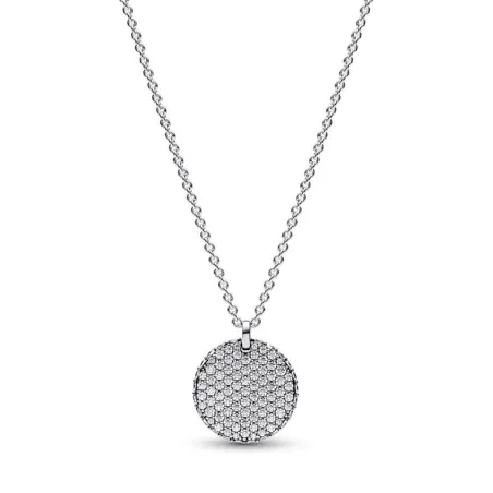 Gargantilla Pandora Círculo Plata y Circontas Pavé 392632C01-45