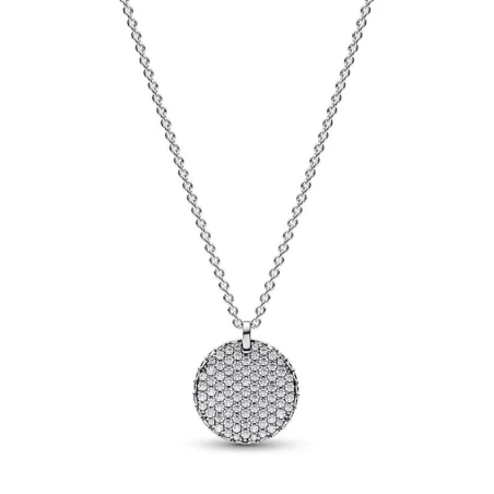 Gargantilla Pandora Círculo Plata y Circontas Pavé 392632C01-45