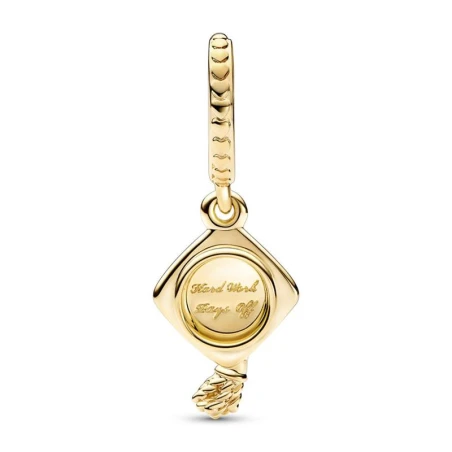 Charm Colgante Pandora Birrete Graduación Baño Oro 761892C00