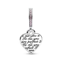 Charm Colgante Doble Pandora Corazón Infinito Dos Tonos 782641C01