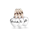 Charm Colgante Pandora Divisible Triple corazones Generación Familia 782648C00