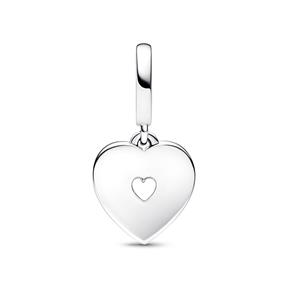 Charm Colgante Doble Pandora Corazón Blanco Anacarado 792649C01 2