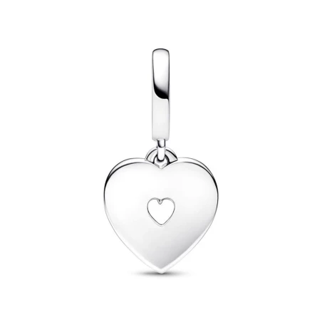 Charm Colgante Doble Pandora Corazón Blanco Anacarado 792649C01