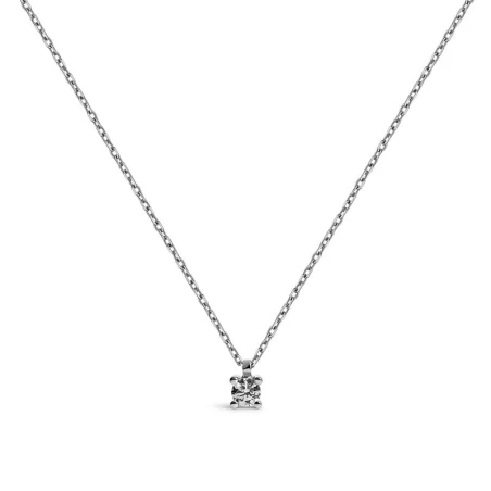 Collar ITEMPORALITY Oro Blanco 18 kts y diamante GNL-101-004-UU