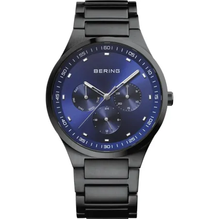 Reloj Bering Classic Hombre  Multifunción Negro y Azul 11740-727