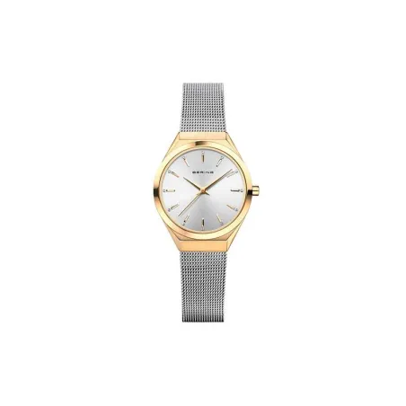 Reloj Bering UltraSlim Mujer Baño Plata y Oro Pulido Analógico 18729-010